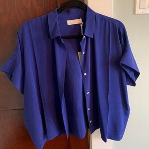 Everlane The Clean Silk Short-Sleeve Square Shirt